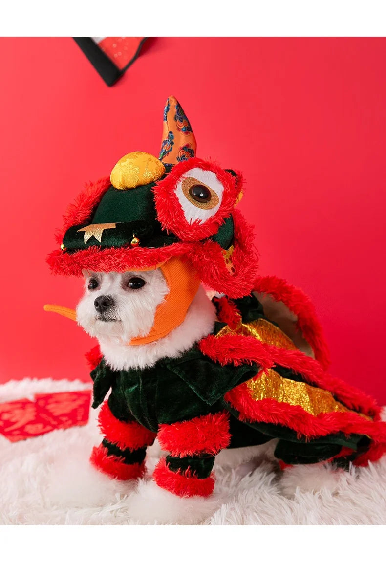 Chinese Style Chinese  Pet Outfits for Cats Dogs