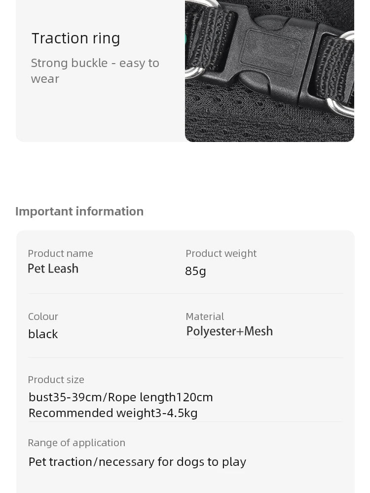 Pet Leash Undershirt Harnesses