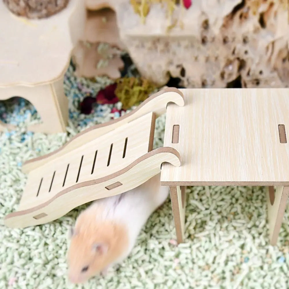 Wooden Hamster Ladder Suspension Bridge