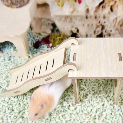 Wooden Hamster Ladder Suspension Bridge