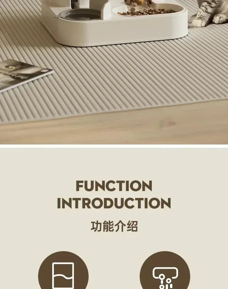 Automatic Feeder Pet Food Bowl With Water Fountain
