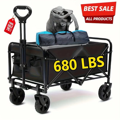 Heavy-Duty All-Terrain Folding Cart For Pets