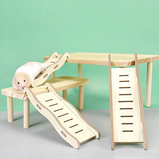 Wooden Hamster Ladder Suspension Bridge