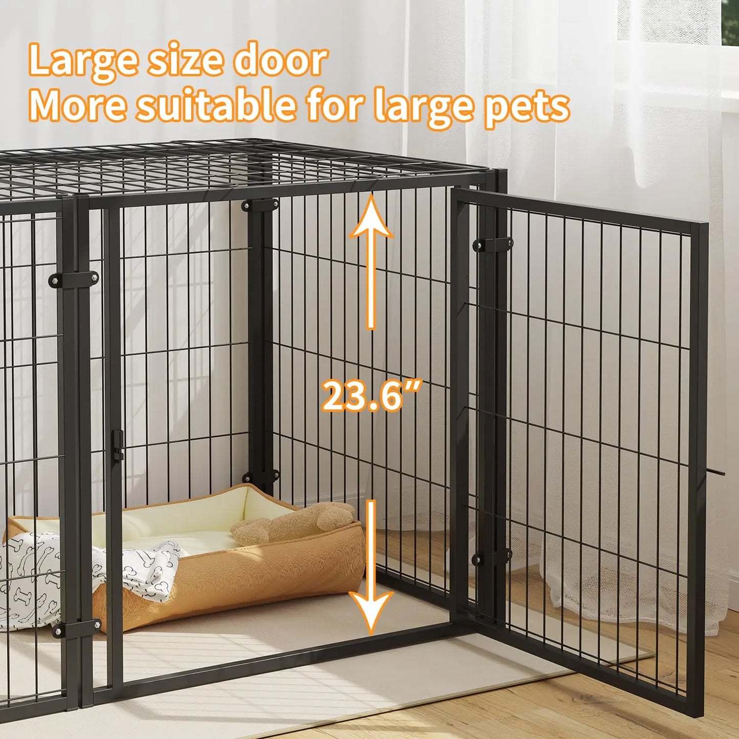 Heavy Duty Dog Crate for Large, Medium & Small Dogs