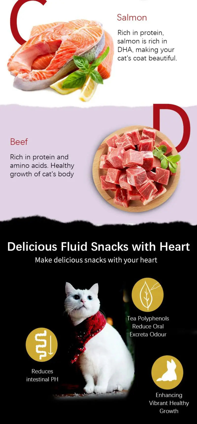 Cat Strips Cod Tuna Beef 8 pcs