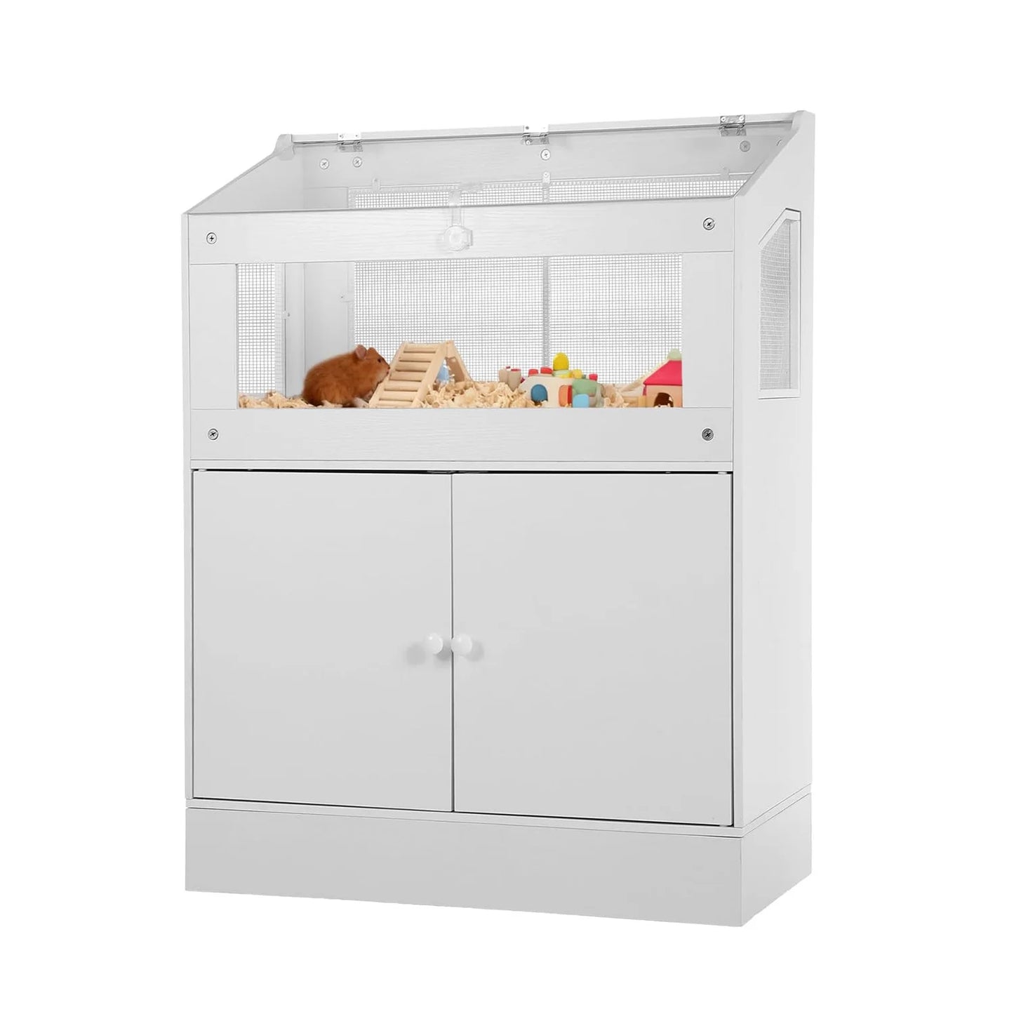 Small Animal Cage With Storage Cabinet