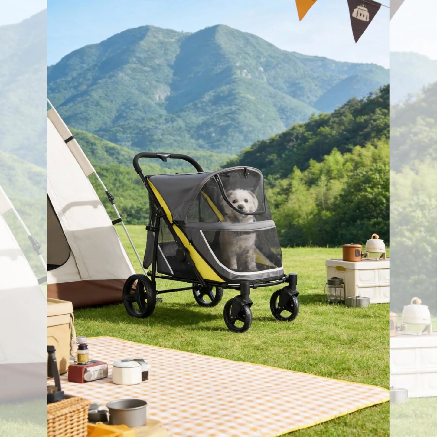 Dog Stroller for Large Dogs Heavy-Duty All-Terrain