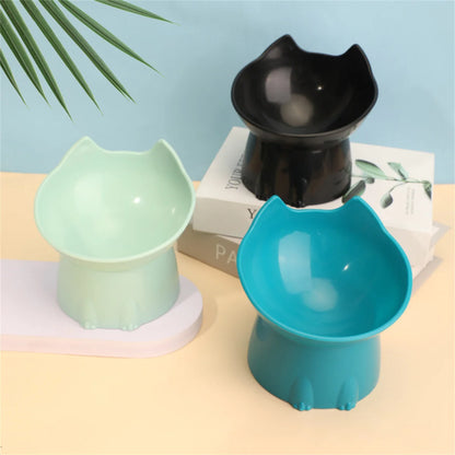 Anti-Tip Plastic Raised Pet Feeding Dish