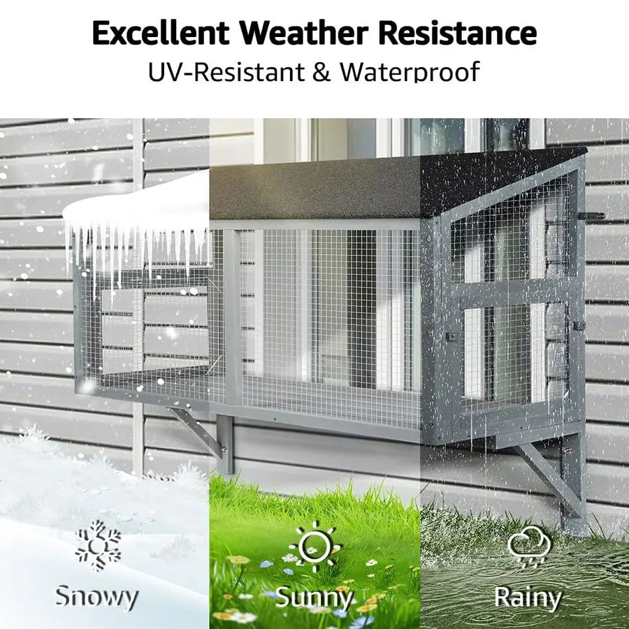 Cat Catio, Window Box Enclosure for Indoor Cats