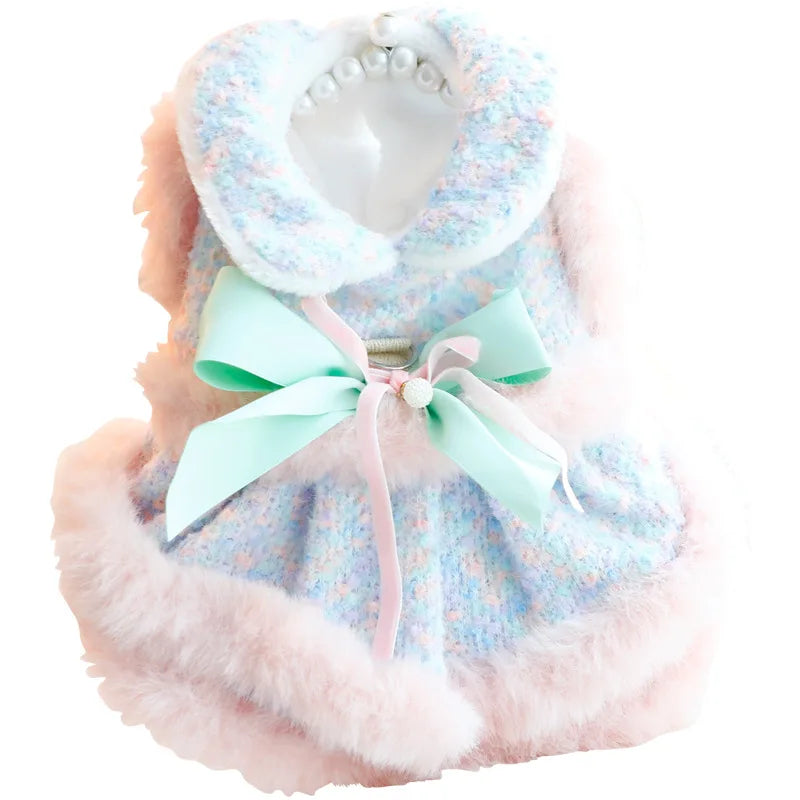 Autumn Winter Dog Cat Princess Dress