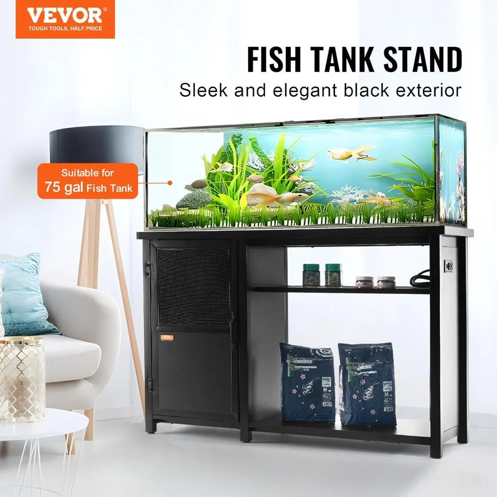 Aquarium Stand with 75 Gallon Fish Tank