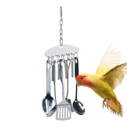 Parrot Stainless Steel spoon Toy
