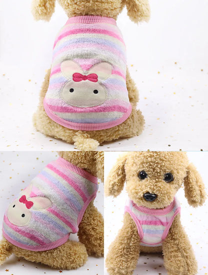 Cartoon Fleece Pet Clothes