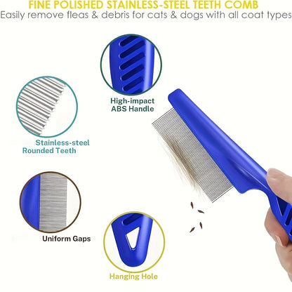 Pack of 4 Flea and Lice Combs