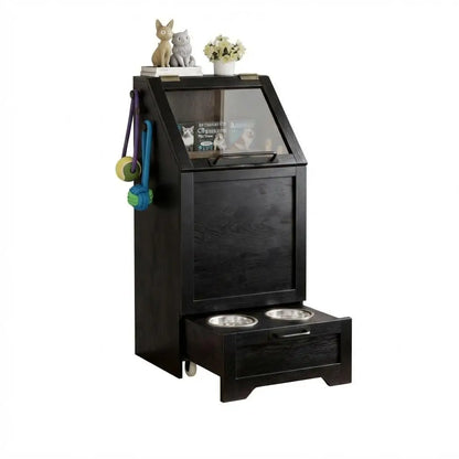 Dog Food Station with Storage