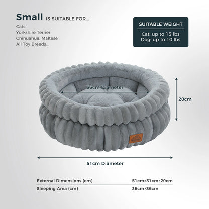 Washable Round Pet Bed