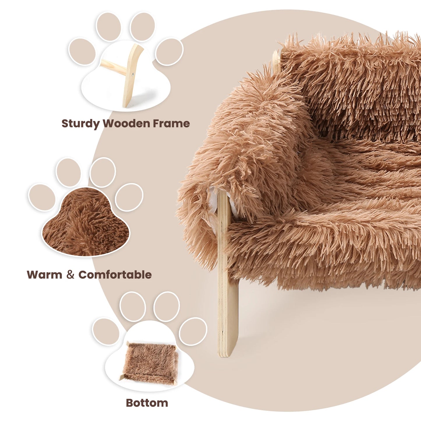 Plush Cat Sofa Bed