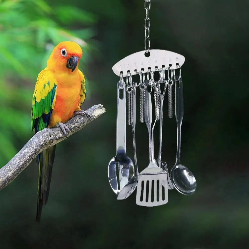 Parrot Stainless Steel spoon Toy
