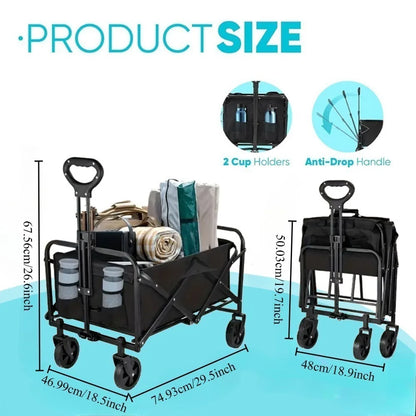 Heavy-Duty All-Terrain Folding Cart For Pets