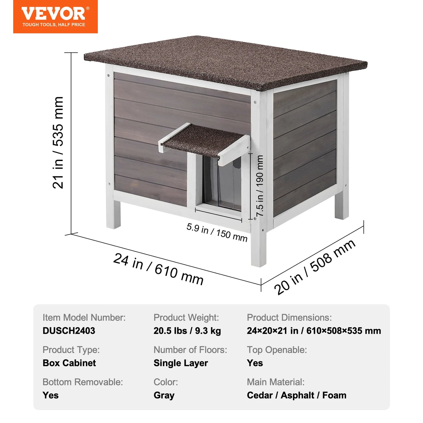 Outdoor Cat House Weatherproof