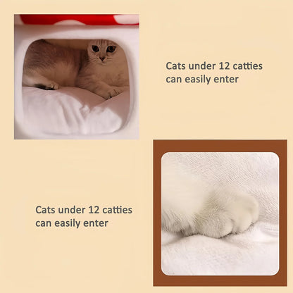 Mushroom-Shaped Cat Cave Bed