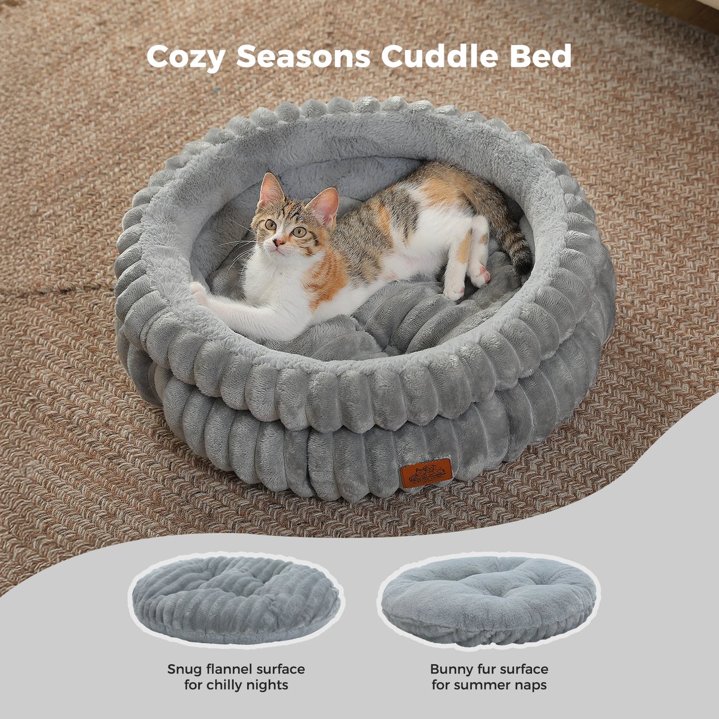 Washable Round Pet Bed