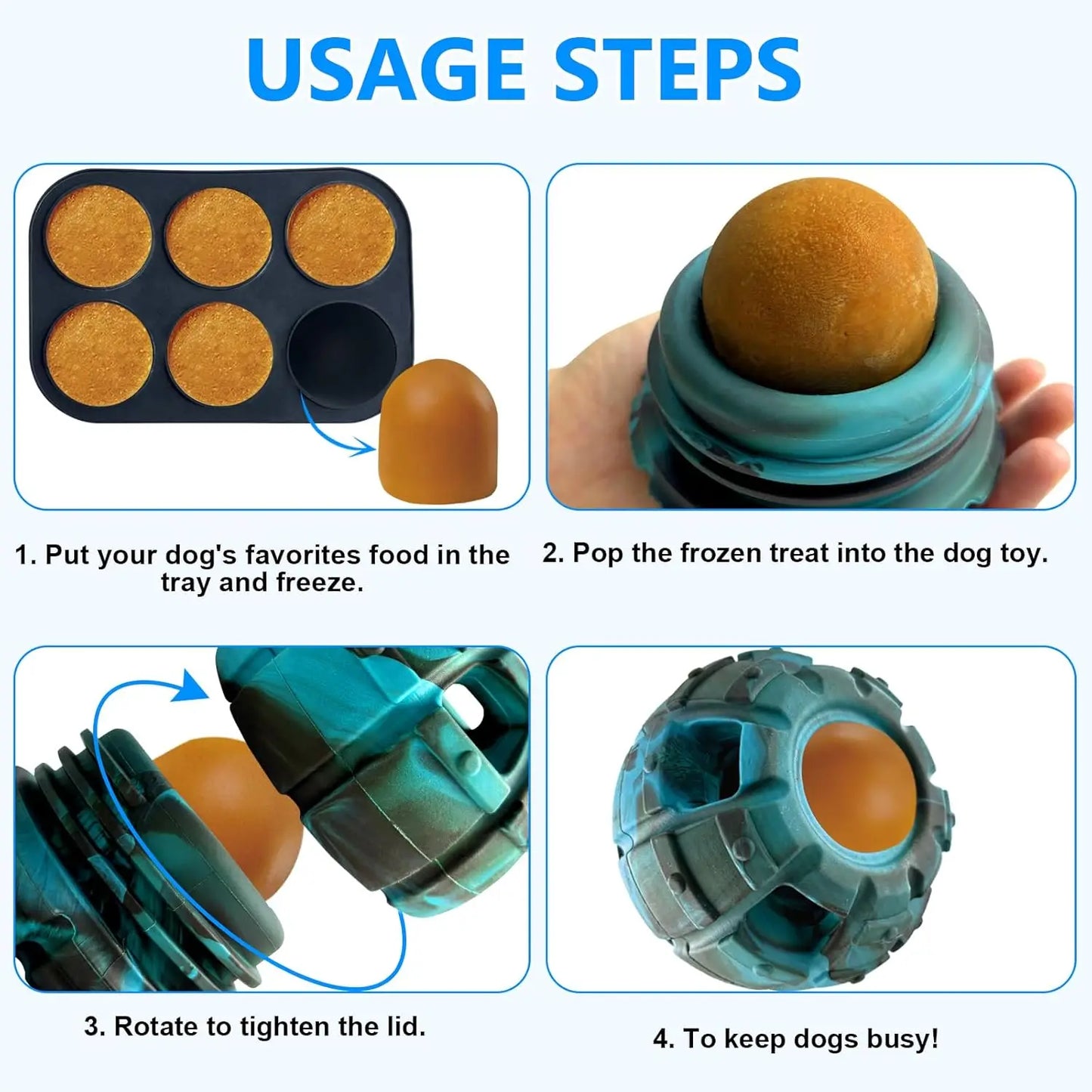 Large Freezable Fillable Dog Toy