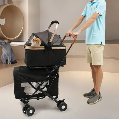 Pet Travel Carrier Strolling Cart