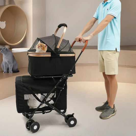 Pet Travel Carrier Strolling Cart
