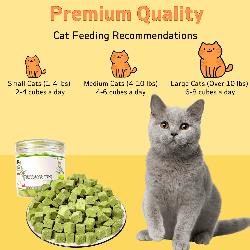 Cat Grass Treats for Hairball Support and Teeth Cleaning