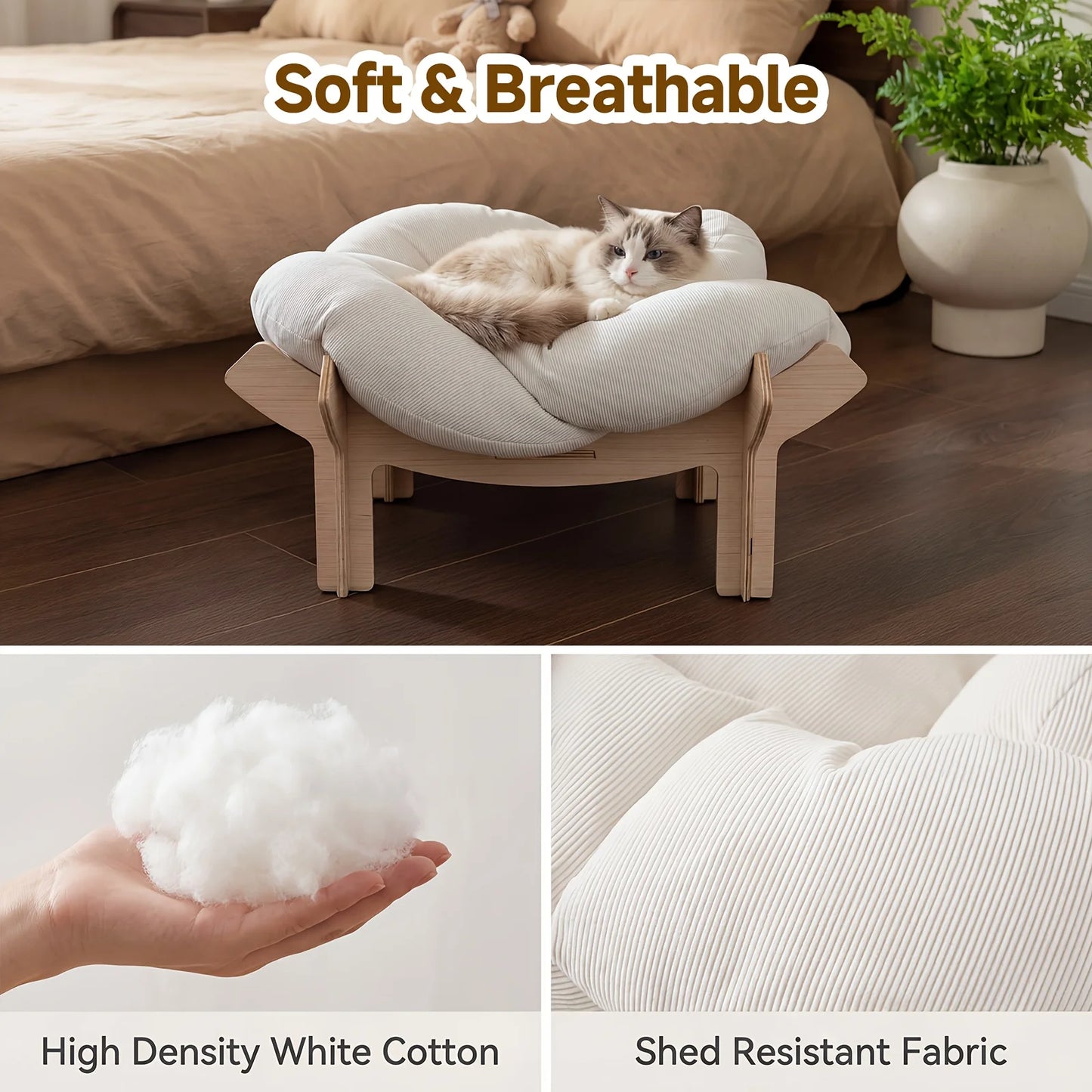 Flower Shaped Pet Bed for Cats & Small Dogs