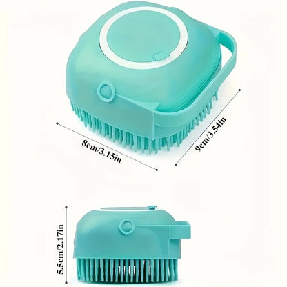 Pet Massage Brush Shampoo Dispenser