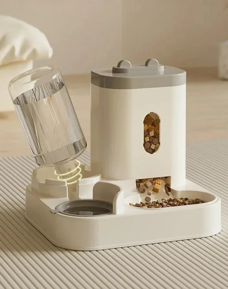 Automatic Feeder Pet Food Bowl With Water Fountain