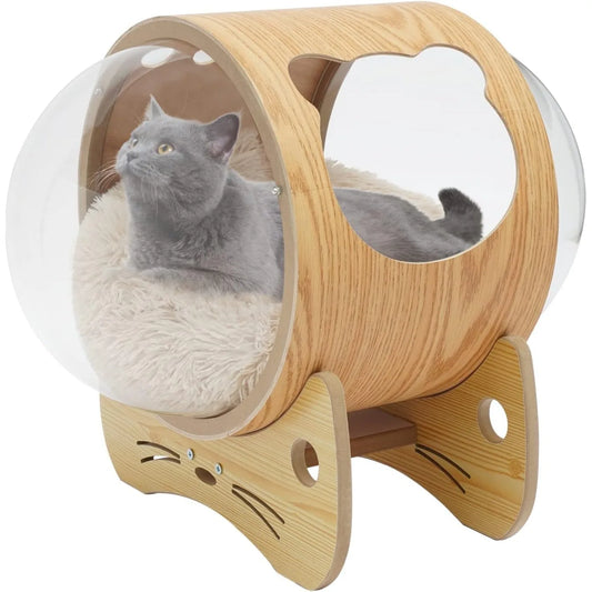 Wooden Frame Luxury Cat Pod Bed