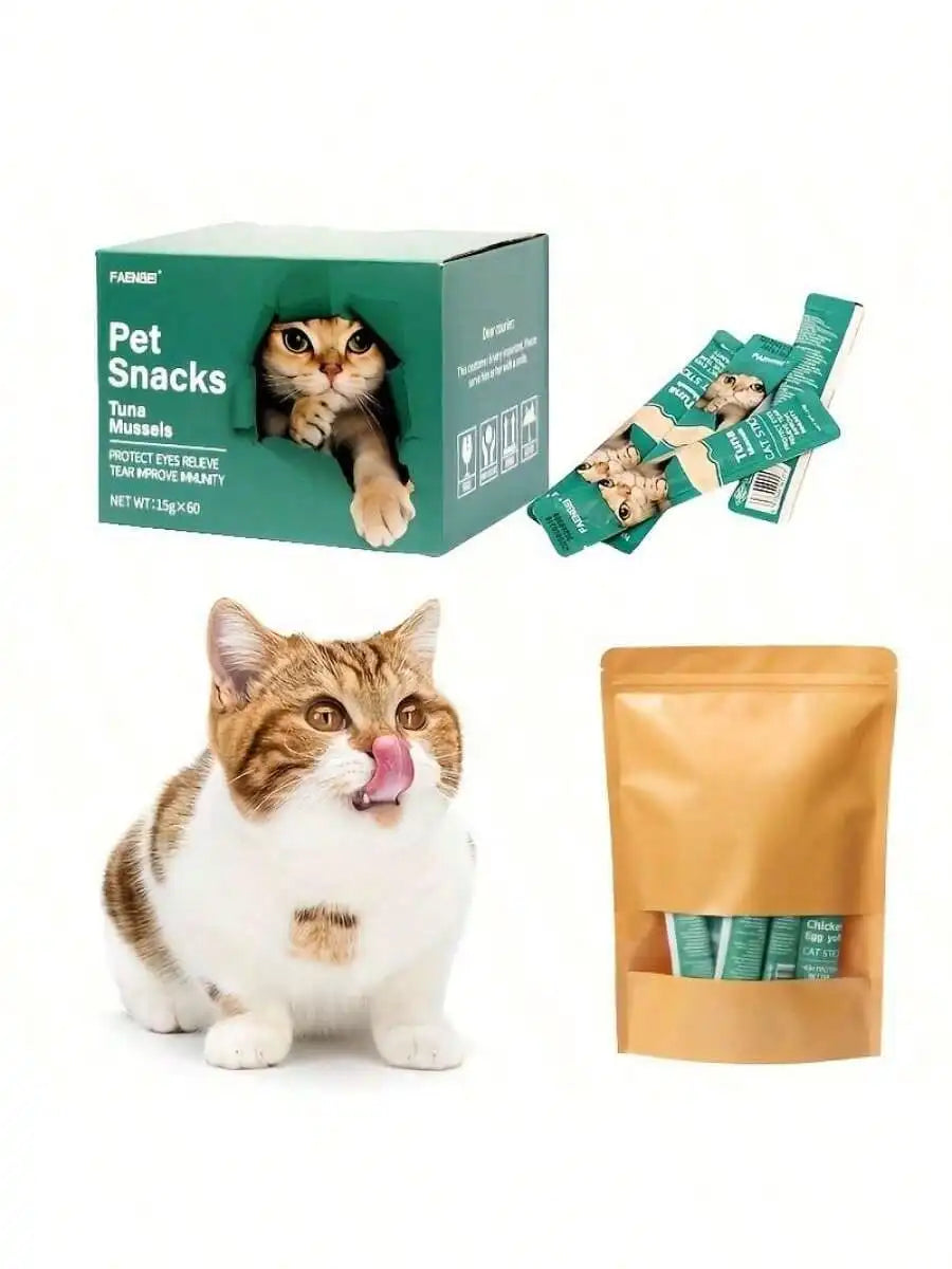 Pet Snacks, Assorted Lickable & Squeezable Cat Treats