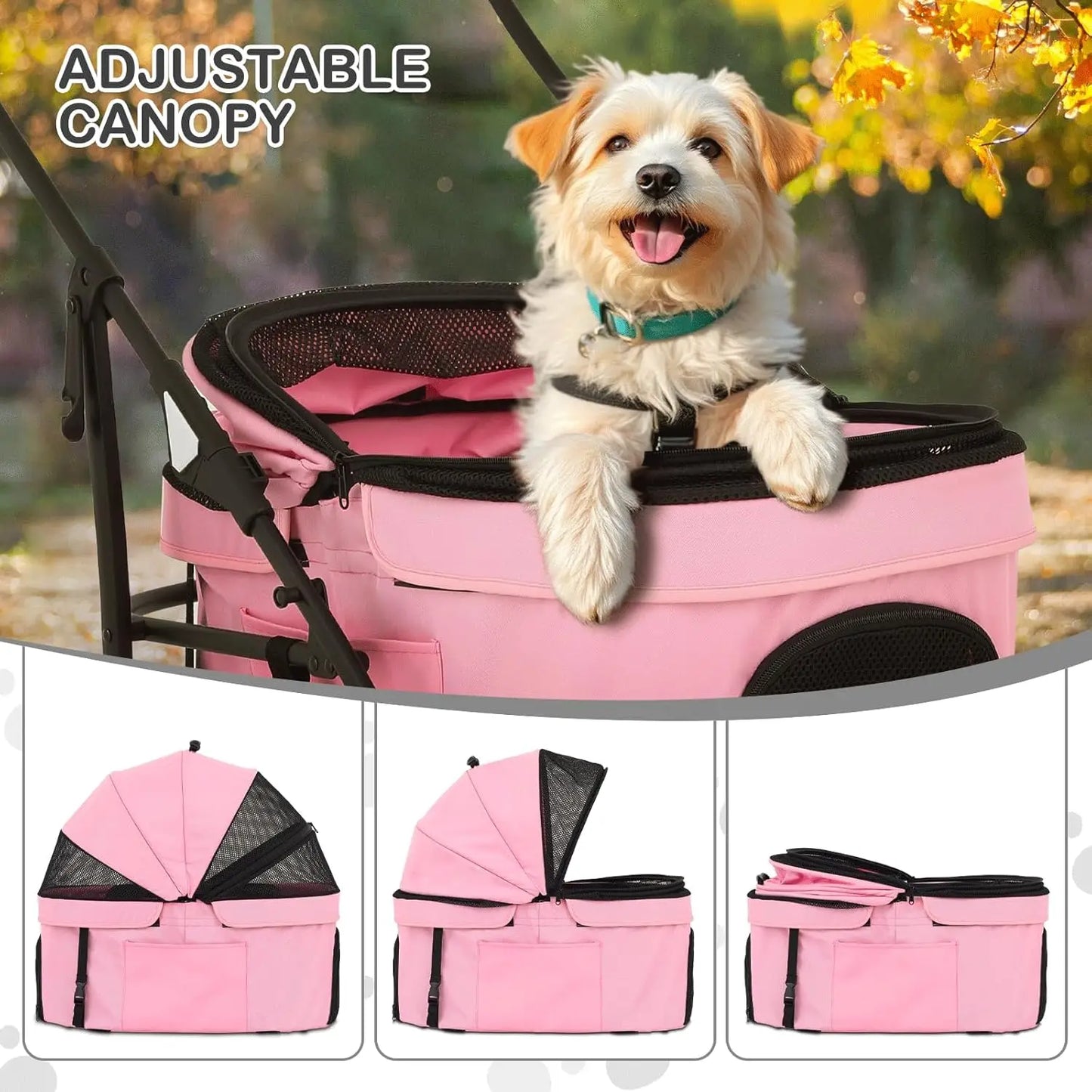 4-Wheel Folding Pet Stroller