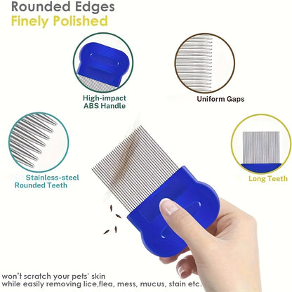 Pack of 4 Flea and Lice Combs