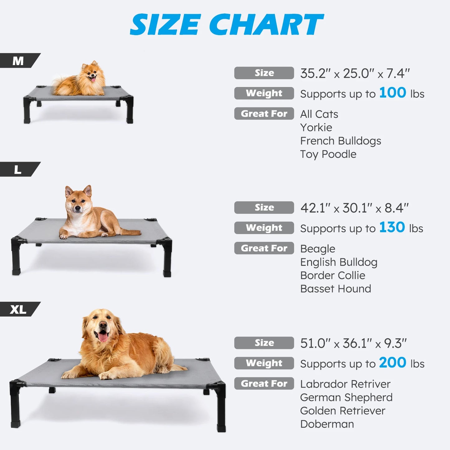 Portable Dog Cot Bed