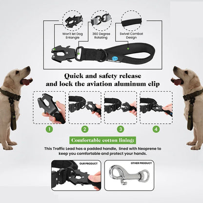 Heavy Duty Short Nylon Dog Leash