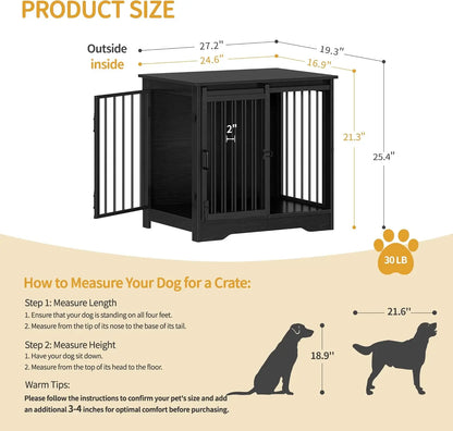 27.2"  Heavy Duty Kennel for Small Medium Dogs