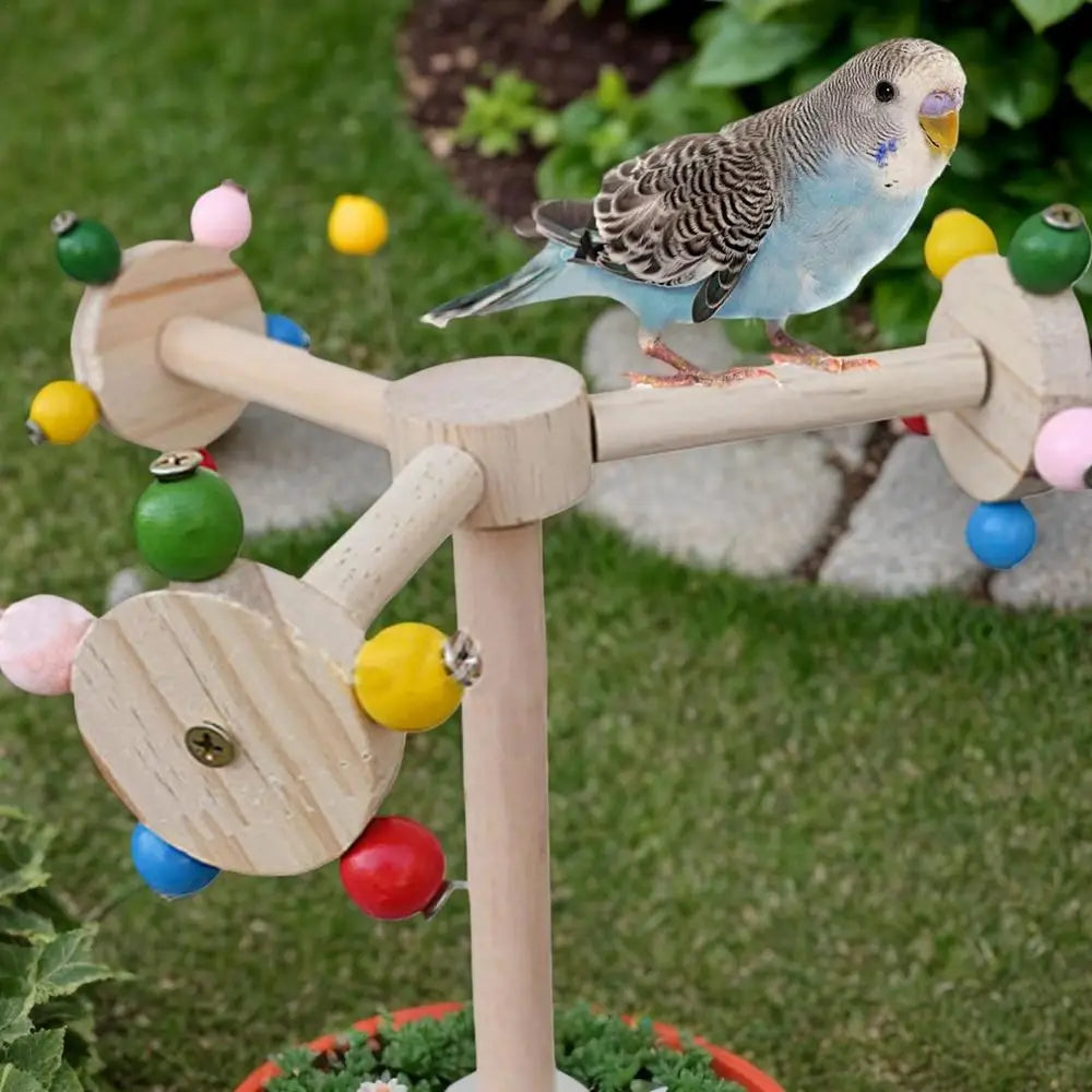Perch Toy With Rotating Balls