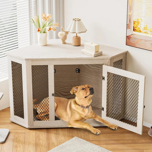 Decorative Pet Crate Side Table