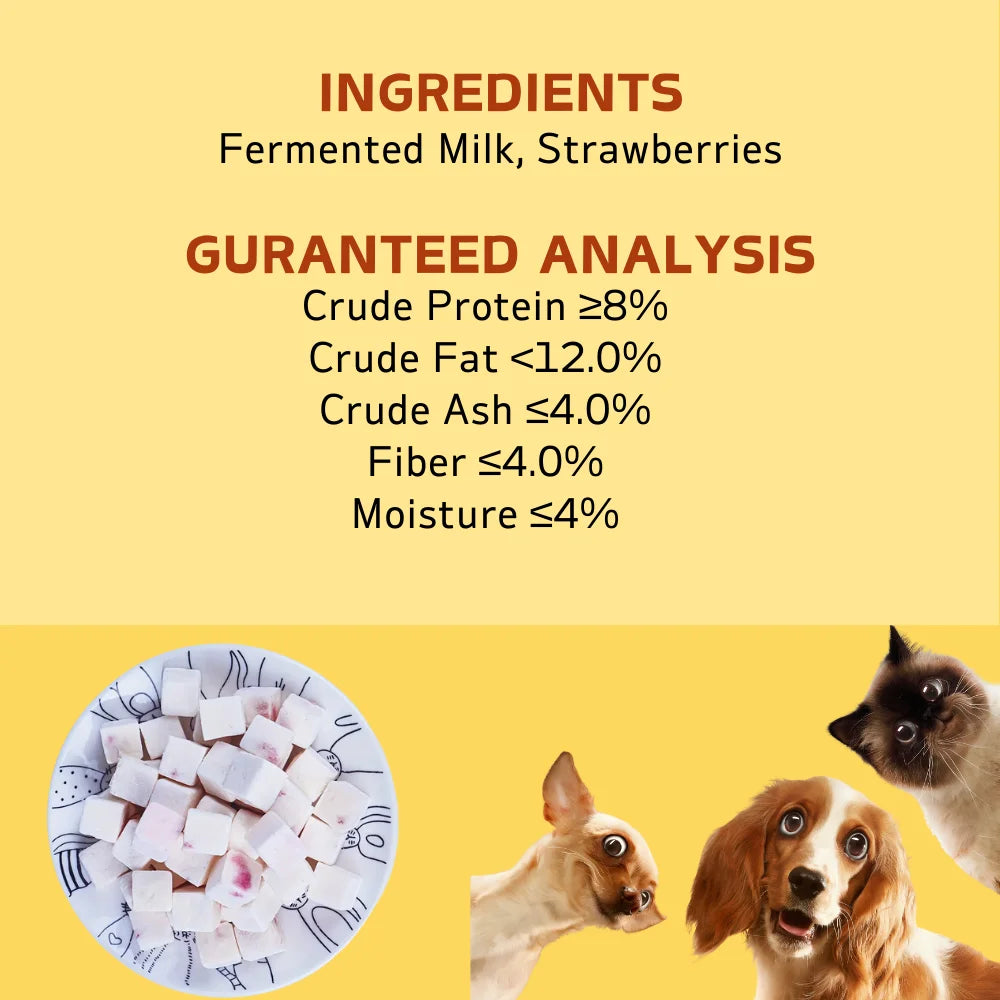 Fruit Yogurt Cubes Treats For Dogs Or Cats