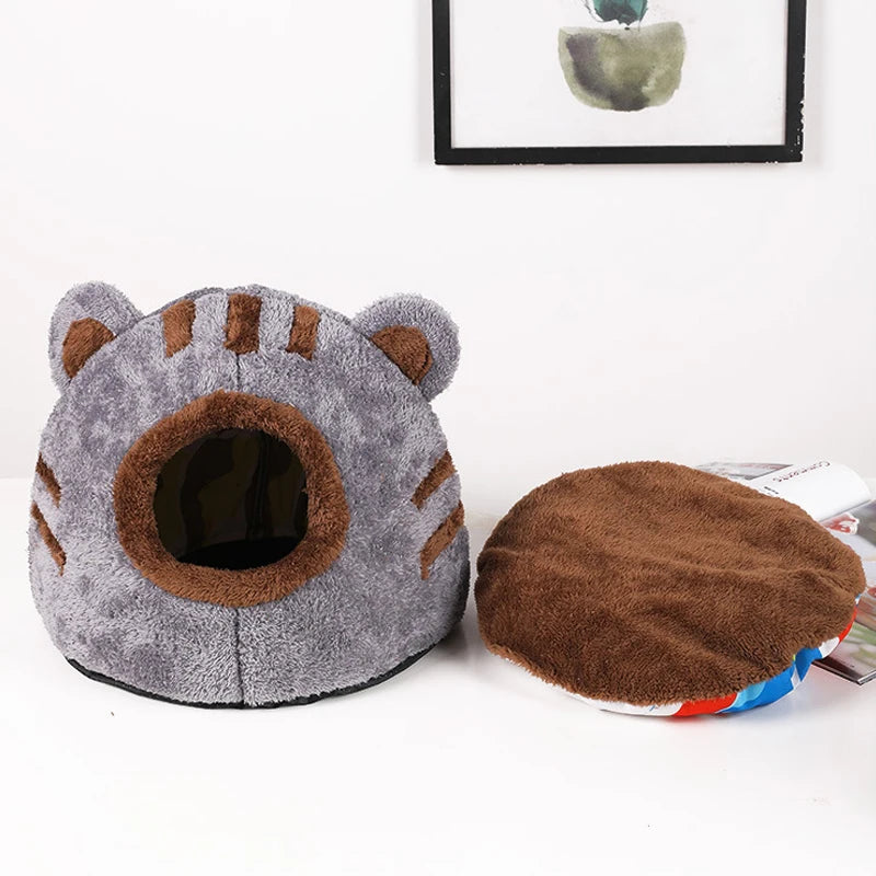 Cute Bear Head Shape Cave for Cats House