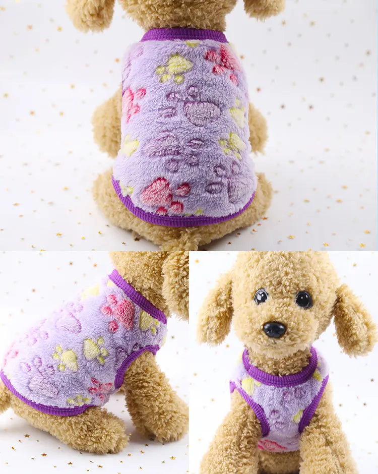 Cartoon Fleece Pet Clothes