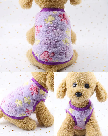 Cartoon Fleece Pet Clothes