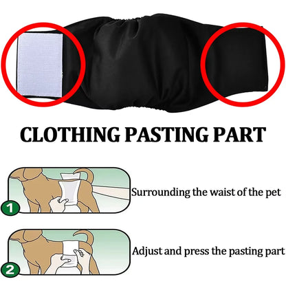 3 Pack Washable Male Dog Diapers