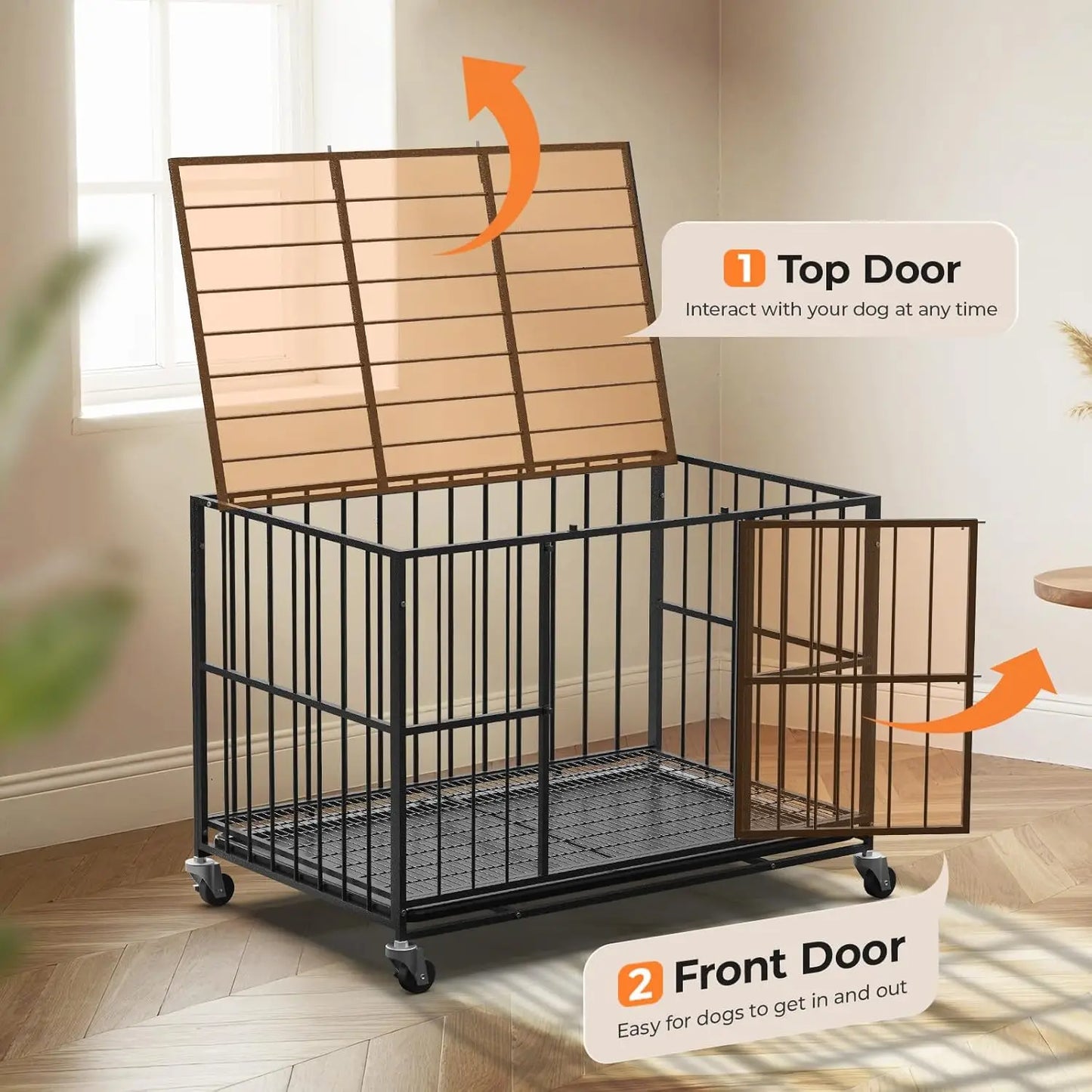 48 Inch Heavy Duty Dog Crate Steel