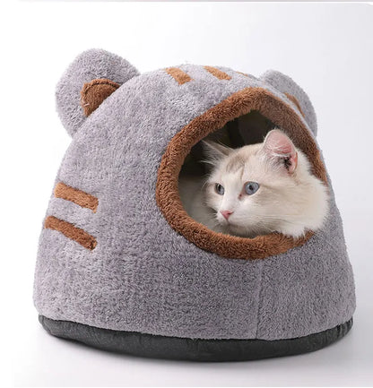 Cute Bear Head Shape Cave for Cats House