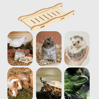 Wooden Hamster Ladder Suspension Bridge